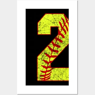 Fastpitch Softball Number 2 #2 Softball Shirt Jersey Uniform Favorite Player Biggest Fan Posters and Art